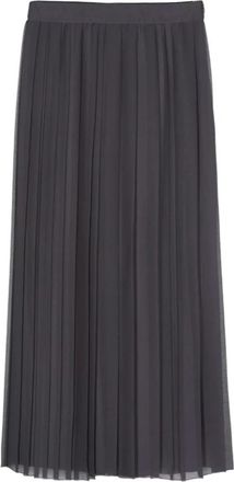 Eleventy Geplooide Chiffon Rok - Dames - Midirokken - Grijs - M - Chiffon - Rokken