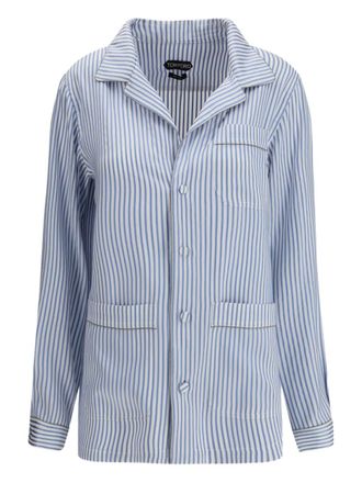 Tom Ford striped silk shirt - Blu
