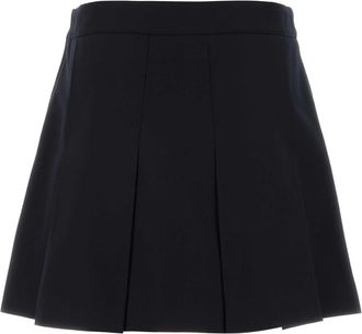 A.P.C. Womens Jupe Mini Skirt Navy Cotton Polyester Wool
