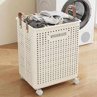 OEM Cesto De Ropa Con Ruedas, Carrito De Lavander&iacute;a Plegable Grande Con Ruedas, Cesto De Ropa De Deslizamiento Suave, Organizador Multifuncional Para Ropa