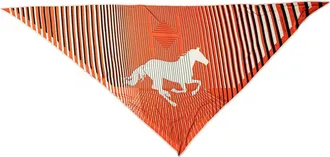 Herm&egrave;s Pre-owned Hermes Triangular H Au Galop Silk Scarf Ladies U862C91HMXMKFIYE