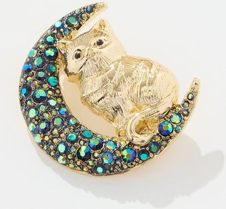 Talbots Spooky Cat Brooch - Black - 001 Talbots