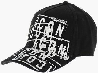 Dsquared2 ICON Printed Cotton Gabardine Baseball Cap size One Size