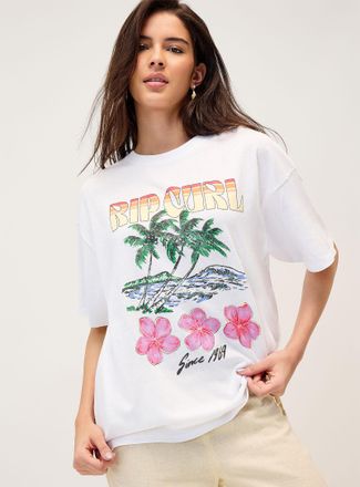 Rip Curl Womens Retro palm trees loose T-shirt