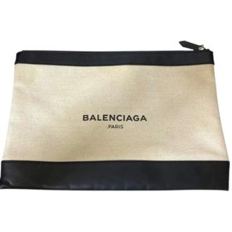 Balenciaga Vintage, unisex, Beige, ONE Size, Pre-owned Fabric Clutch