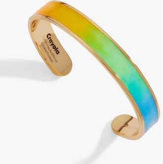 Alex and Ani Crayola x Alex and Ani Fan Favorites Rainbow Resin Cuff in Gold at Nordstrom