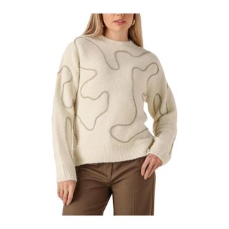 Copenhagen Muse Cmpella Pullover - Dames - Ronde hals truien - Beige - M - Truien & Vesten