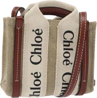 Chlo&eacute; Pre-owned Tote Bags, female, Beige, Size: ONE SIZE Pre-owned Canvas Hand Bag