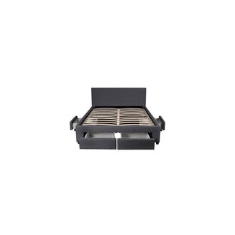 Weber Industries Cama con 4 cajones, 160x200, gris oscuro