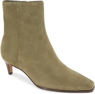 Splendid Jennifer Side Zip Ankle Bootie in Olive at Nordstrom, Size 6.5