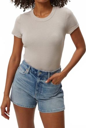 Michael Stars Fallon Crew Neck Tee In Cement