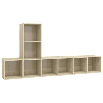 Berkfield Home 3 Piece TV Cabinet Set Sonoma Oak Engineered Wood in Light Brown