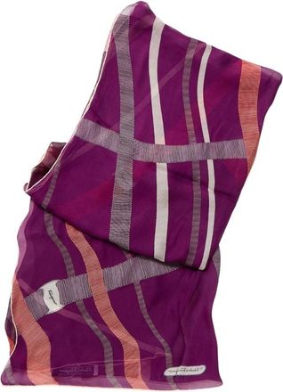 Ferragamo Silky Scarves, female, Multicolor, Size: ONE SIZE Silk Bow-Print Scarf
