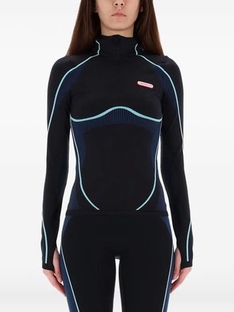 Casablanca Top con zip - Blu