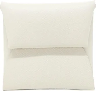 Herm&egrave;s White Epsom Leather Coin Purse/Coin Case (Pre-Owned)