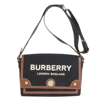 Burberry Pre-owned Cross Body Bags, female, Black, Size: ONE SIZE Pre-owned Canvas Shoulder Bag