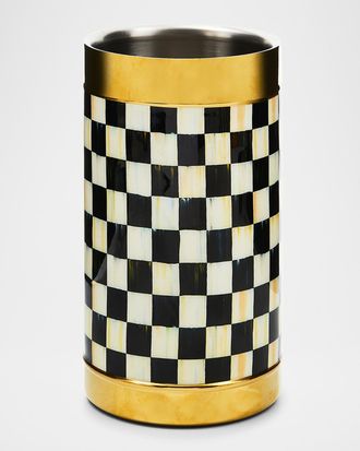 MacKenzie-Childs Courtly Check 3260 Gold Wine Cooler
