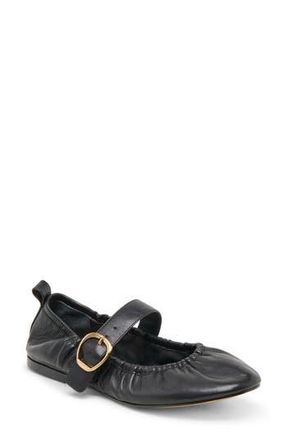 Dolce Vita Caely Mary Jane Flat in Black Leather at Nordstrom Rack, Size 7.5