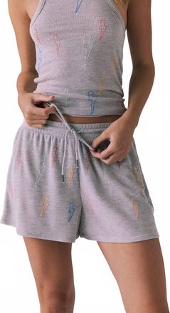 Chaser Neon Bolt Stitches Short In Grey Multi