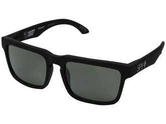 Spy Helm Plastic Frame Fashion Sunglasses Soft Matte Black/Happy Gray Green Polar, Grilamid Frames/Polycarbonate