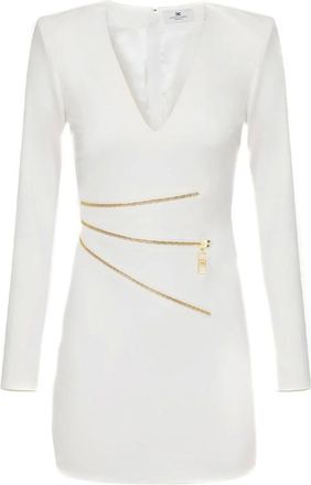 Elisabetta Franchi Mujer, Vestidos, Blanco, Talla: S