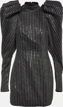 Rotate Sequined cotton twill minidress