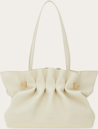 Ferragamo Donna Ferragamo Soft-bag (M) Bianco