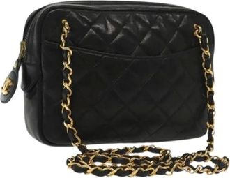 Chanel Pre-owned Cross Body Bags, female, Black, Size: ONE SIZE Pre-owned Leather chanel-bags
