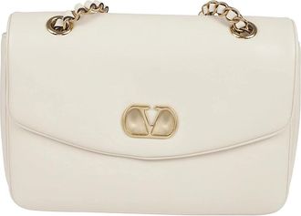 Valentino Garavani Djuna Medium Kettingtas - Dames - Schoudertassen - Beige - ONE Size - Leer - Tassen