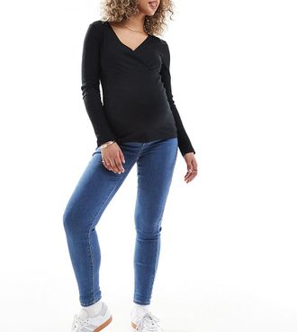 Only ONLY Maternity - Rain - Jeggings color blu medio