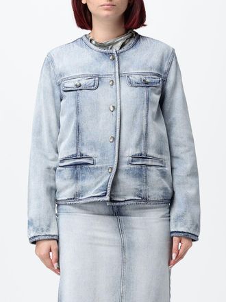 Diesel Giacca di jeans corta De-Grafy-FSI1 in denim e lyocell a girocollo