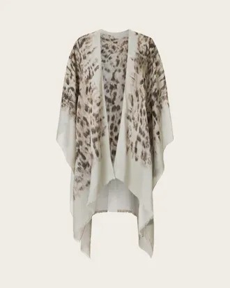 AllSaints Evia Leopard Print Ruana
