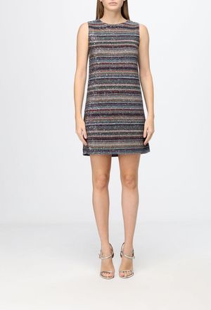 Missoni Mini abito a tubino a righe multicolor con scollo a girocollo