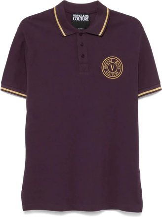 Versace Jeans Couture Polo Shirt - Heren - Polos - Paars - S - Katoen - Tops