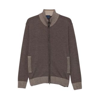 Paul & Shark Cardigan a coste con zip - - Knitwear - Uomo - Marrone - S