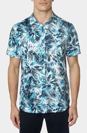 Robert Graham Tie Dye Abstract Print Button-Up Shirt in Teal at Nordstrom Rack, Size Xx-Large