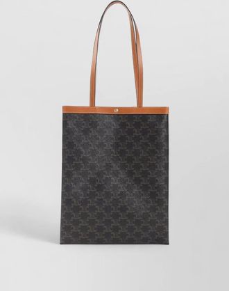 Celine medium shopper tote contrast trim handles