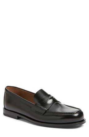 Prada Logo Penny Loafer in Nero at Nordstrom, Size 10.5Us