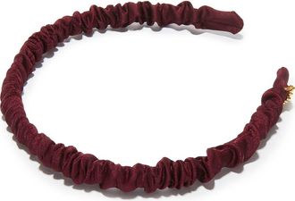 Lele Sadoughi Jessie Gathered Silk Headband in Plum at Nordstrom