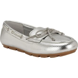 Guess Lavonta Boat Shoe in Silver 040 at Nordstrom Rack, Size 6.5