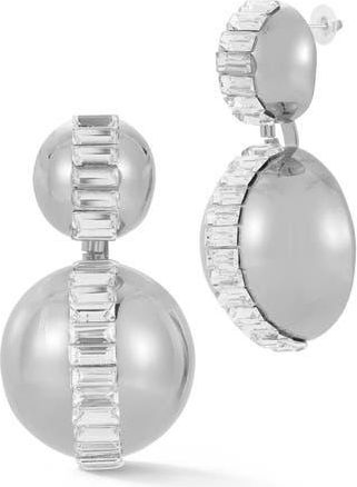 Sphera Milano Crystal Orb Drop Earrings in Silver at Nordstrom Rack