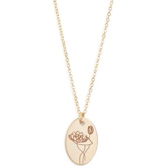 Set & Stones Louise Birth Flower Necklace in Gold/july at Nordstrom