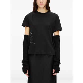 Ann Demeulemeester Mea Rib-knit Gauntlets