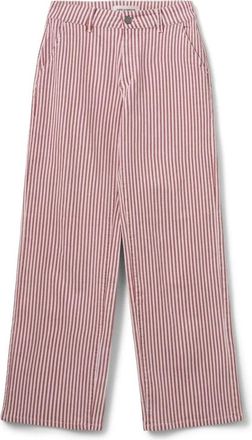 Sofie Schnoor Rode Gestreepte Wijde Pijp Jeans - Dames - Wijde Broeken - Rood - 2XS - Broeken