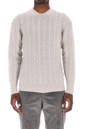 Drumohr Cable Knit Cashmere Crewneck Sweater