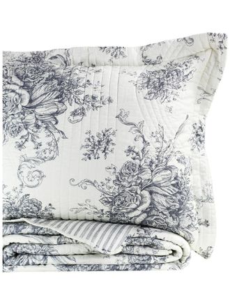 Melange Home Melange Toile Rev Quilt Set