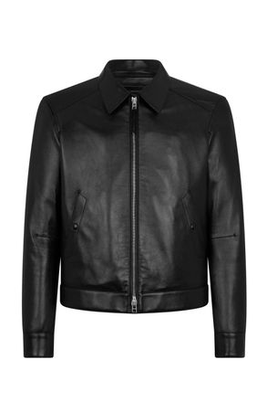 Tom Ford GRAIN LEATHER COLLAR JACKET Size: 50, colour: BLACK