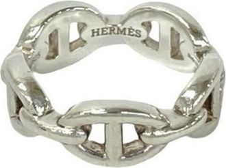 Herm&egrave;s Silver Silver 925 Band Ring (Pre-Owned)