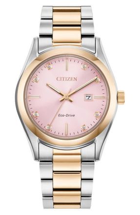 Citizen Sport Luxury Diamond Bracelet Watch, 33mm in Two-Tone at Nordstrom