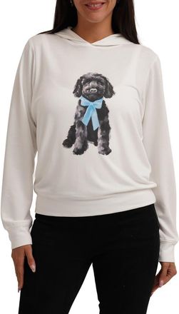 Cyrus Fluffy Dog Graphic Hoodie in Bone at Nordstrom Rack, Size X-Large